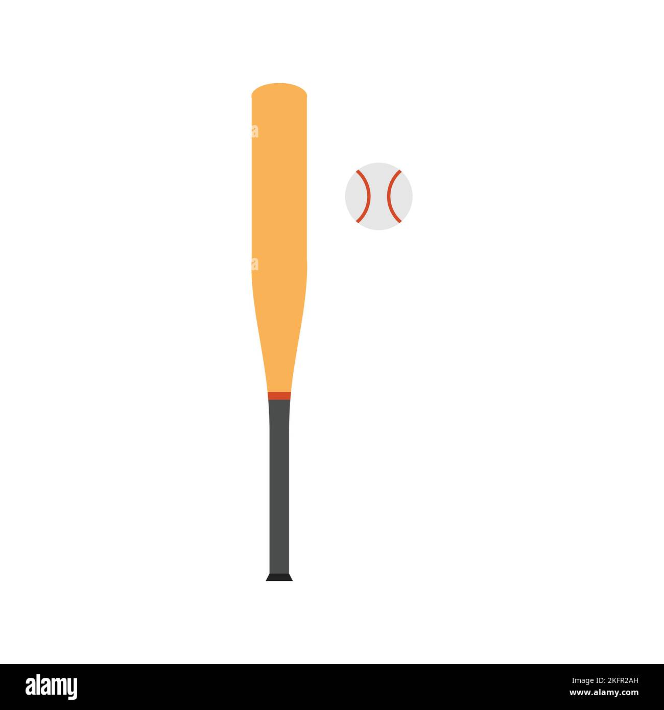 Baseball Bat and Ball Ball icon, Sport Concept, Flat Style. Vector illustration Stock Vector