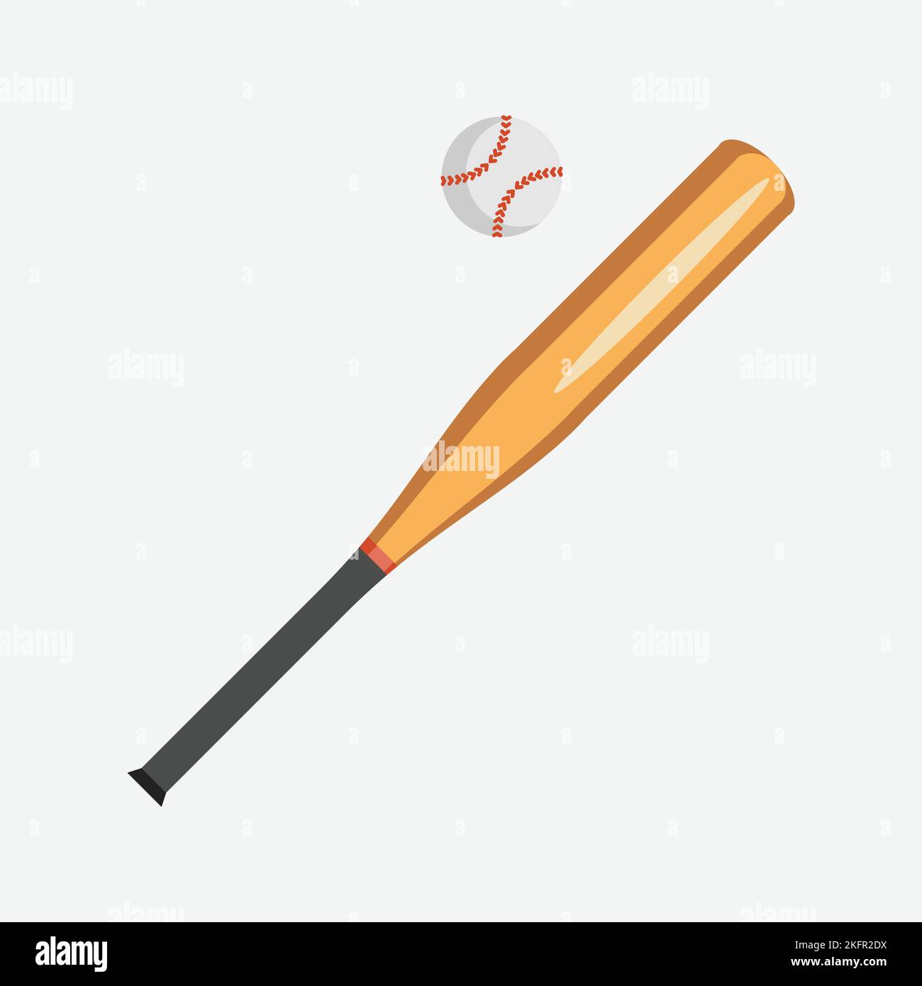 Baseball Bat and Ball Ball icon, Sport Concept, Flat Style. Vector illustration Stock Vector