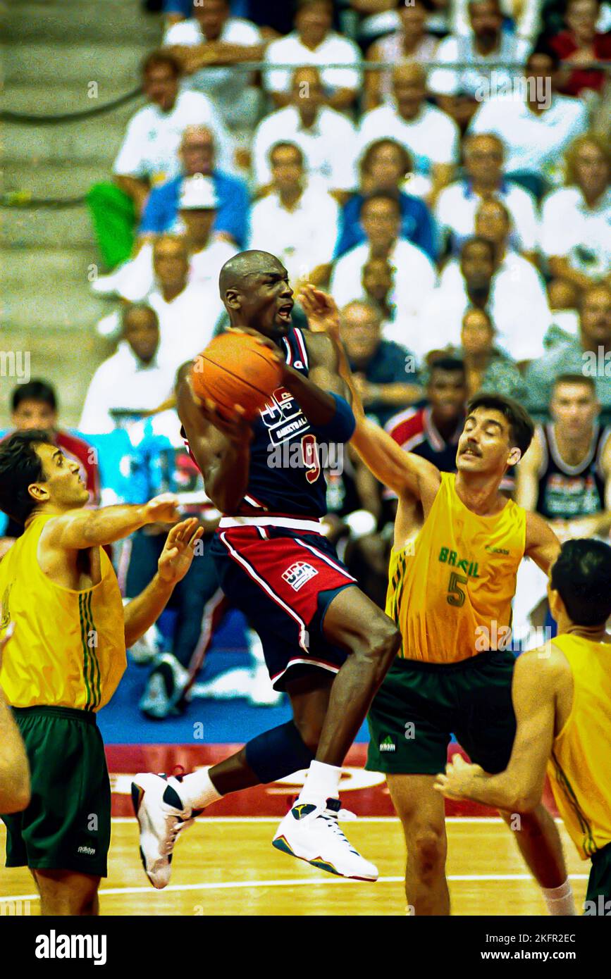 Michael Jordan (USA) competing at the 1992 Olympic Summer Games Stock