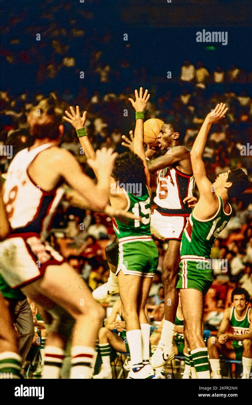 Michael Jordan (USA) competing at the 1983 Pan American Games Stock