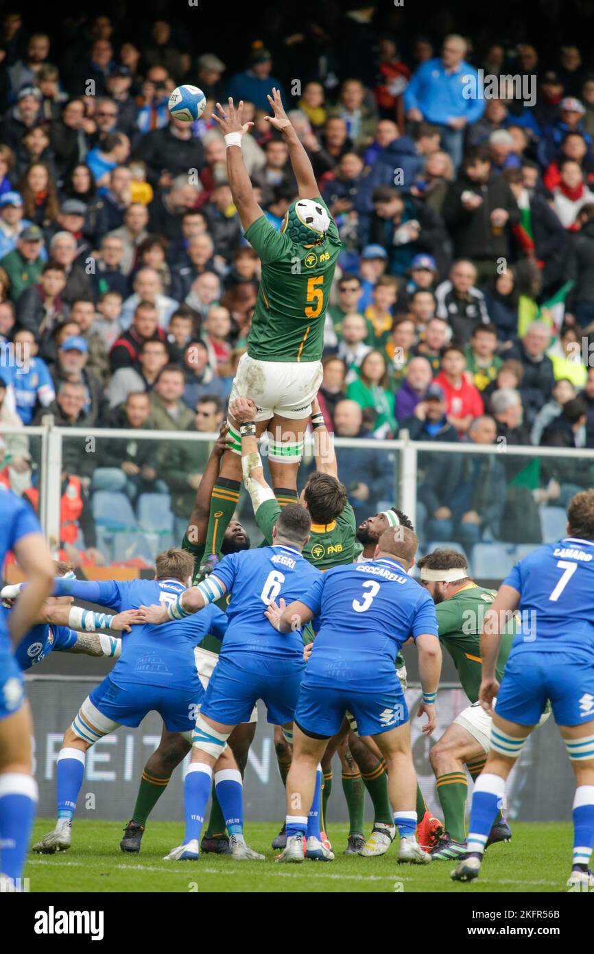 Autumn Nations Series - ANS Rugby, Italy v South Africa, 19 November 2022, Genova Stock Photo