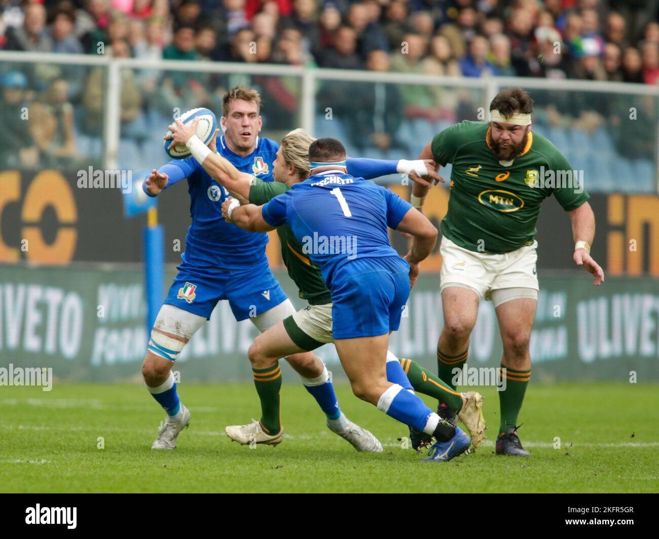 Autumn Nations Series - ANS Rugby, Italy v South Africa, 19 November 2022, Genova Stock Photo