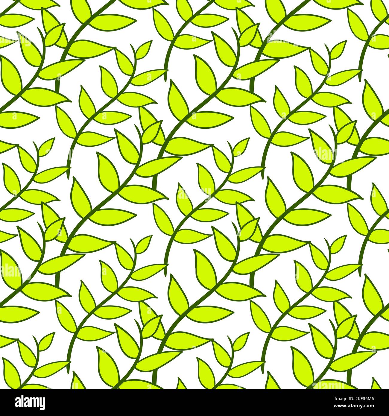 A seamless pattern background template design with green leaves Stock ...