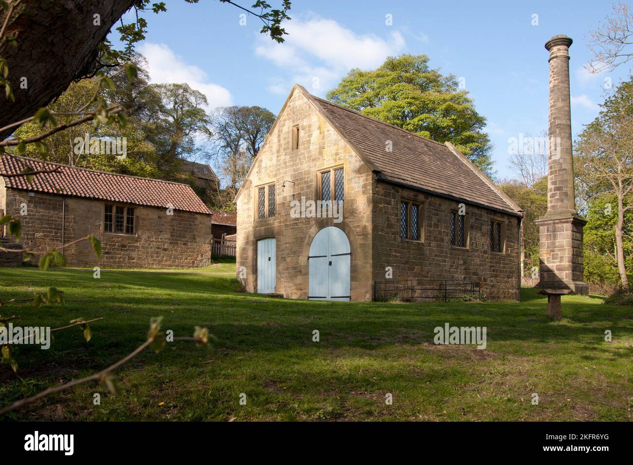 the Pump House stone centre, Hardwick Hall, Derbyshire, England Stock Photo