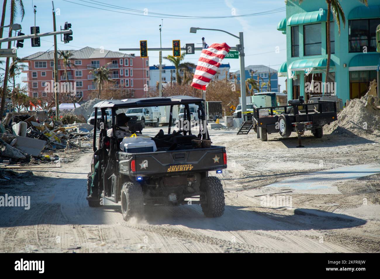 Crews from the Lee County Sheriff’s office continue work in the