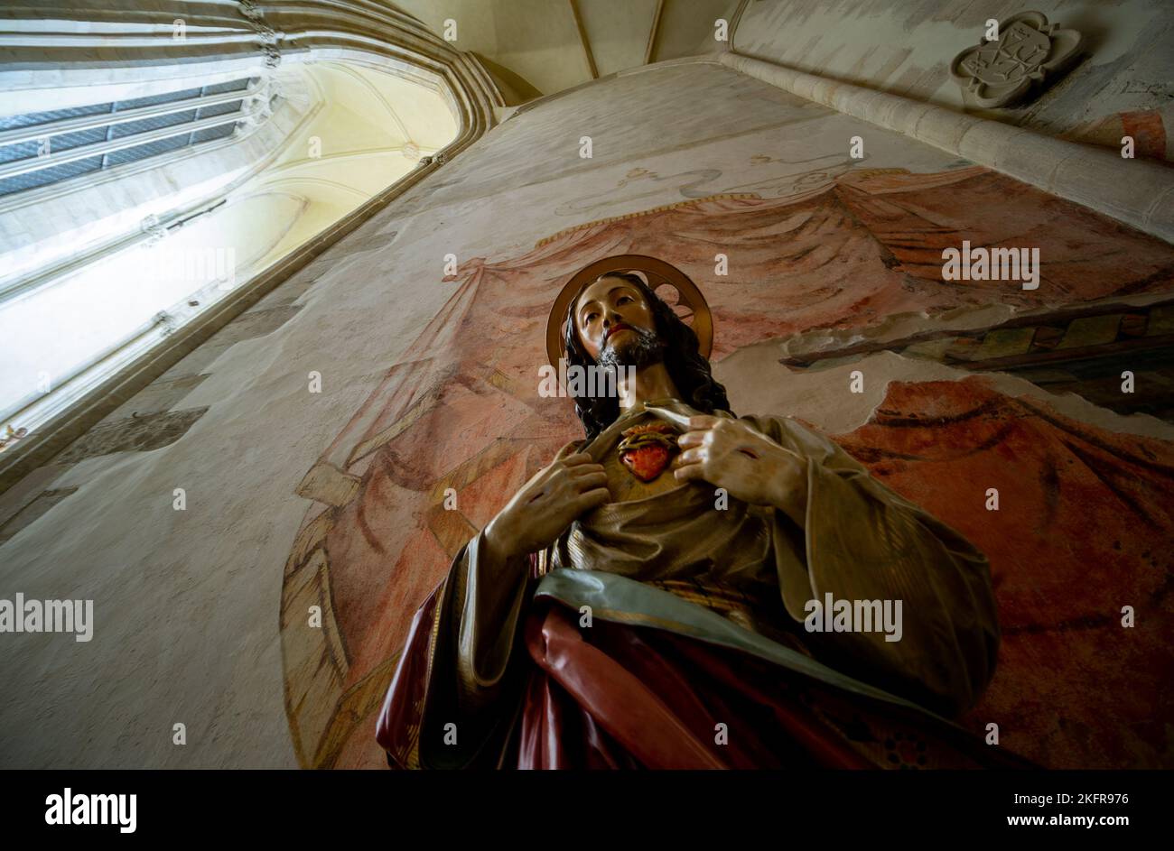 Cluj-Napoca, Romania - September 17, 2022: Romano-Catholic Church Saint Michael, 1349-1480, in Union Square, in the center of Cluj-Napoca. Stock Photo