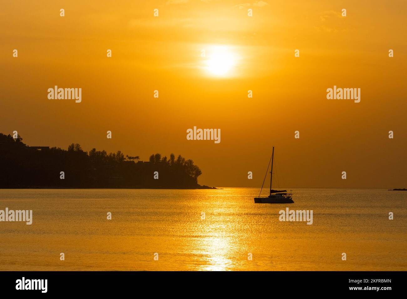 Sunset Kamala Beach, Thailand Stock Photo