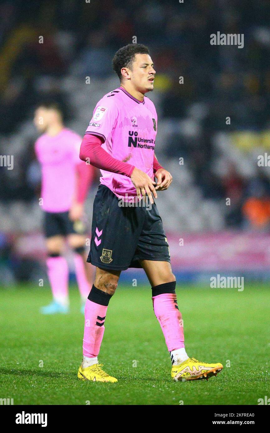 The University of Bradford Stadium, Bradford, England - 19th November 2022 Shaun McWilliams (17) of Northampton Town - during the game Bradford City v Northampton Town, Sky Bet League Two,  2022/23, The University of Bradford Stadium, Bradford, England - 19th November 2022 Credit: Arthur Haigh/WhiteRosePhotos/Alamy Live News Stock Photo