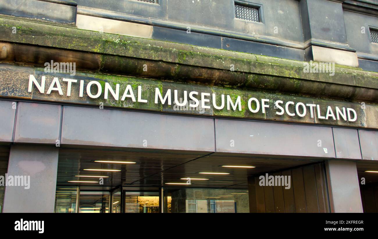 Entrance to the National Museum of Scotland,  Chambers St, Edinburgh EH1 1JF Stock Photo