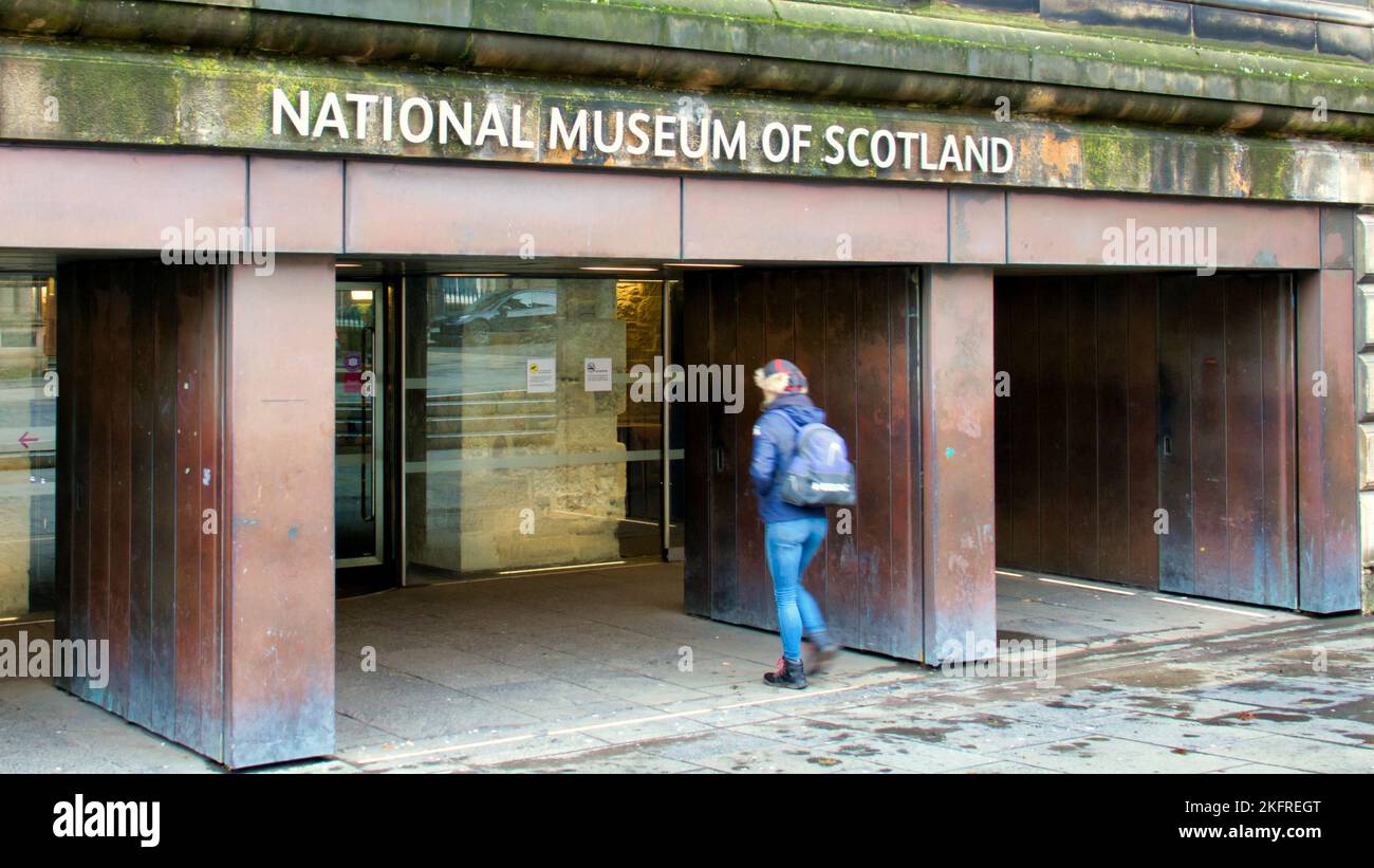 Entrance to the National Museum of Scotland,  Chambers St, Edinburgh EH1 1JF Stock Photo