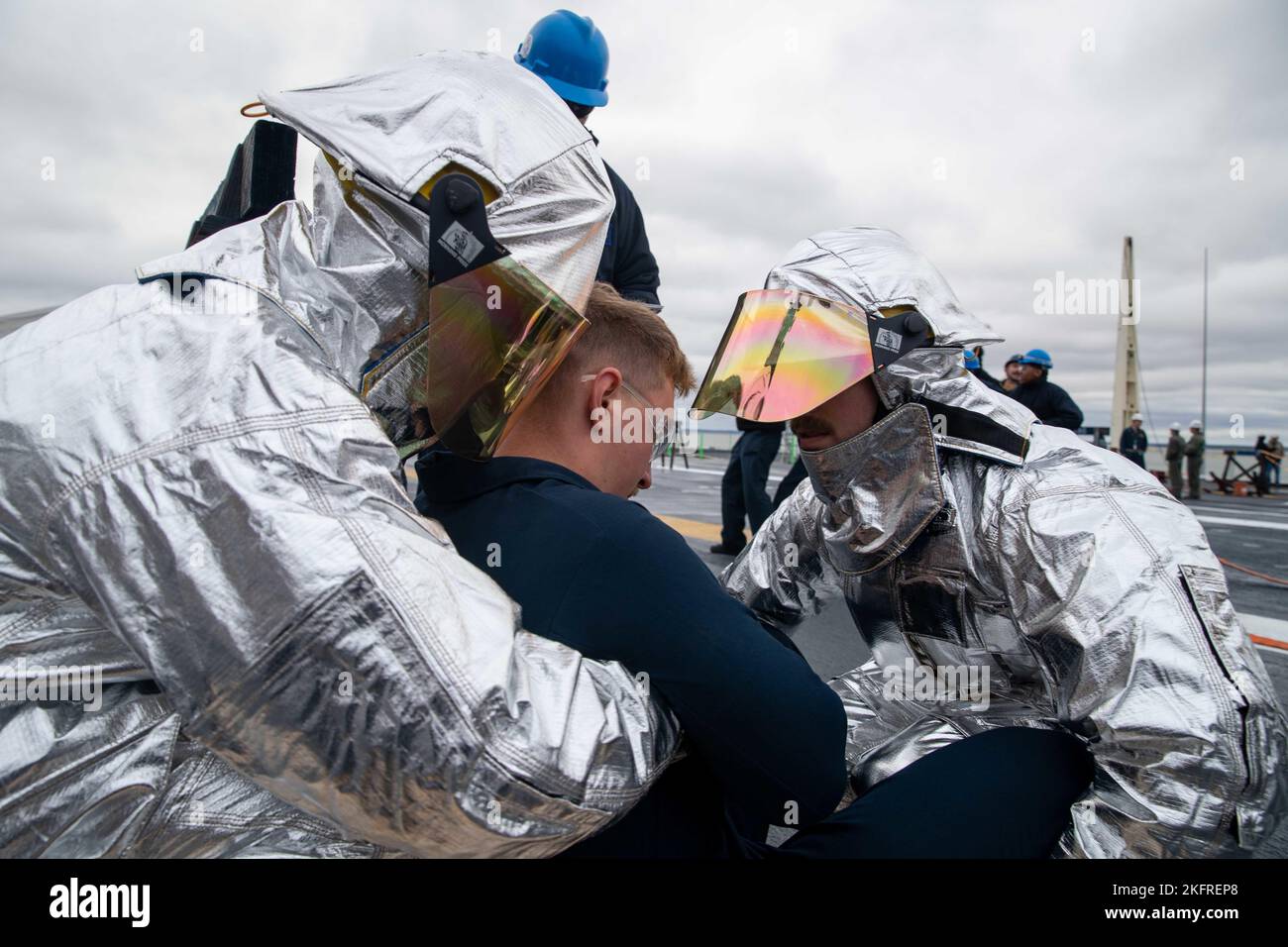 Sailors from air department aboard the Nimitz-Class aircraft carrier ...