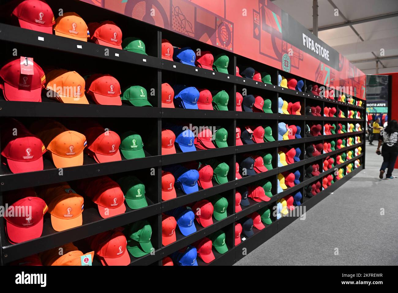 Doha. 19th Nov, 2022. This photo taken on Nov. 19, 2022 shows souvenirs