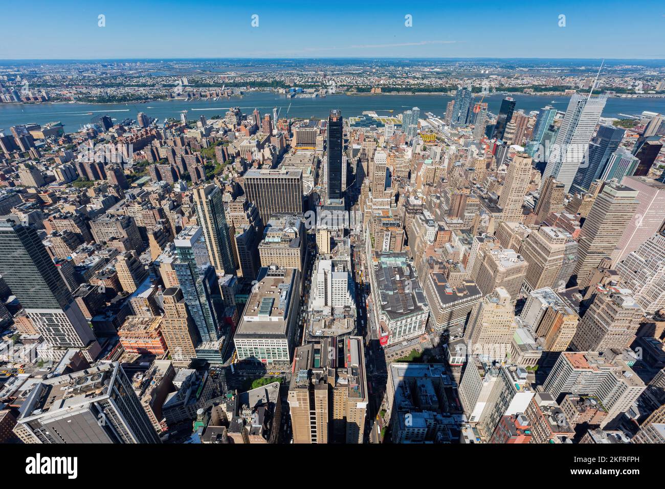 Aerial view of New York City cityscape at New York Stock Photo - Alamy