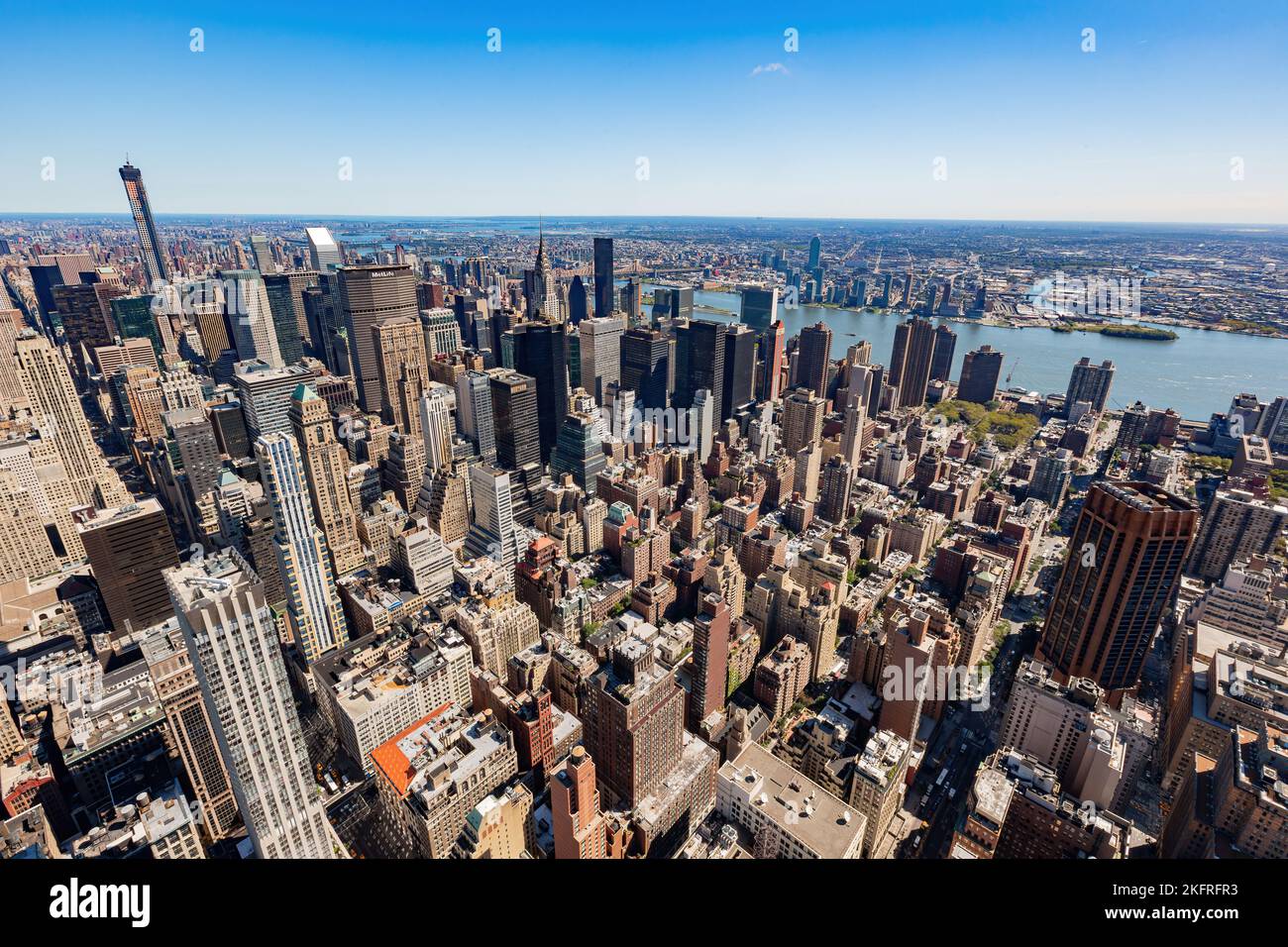 Aerial view of New York City cityscape at New York Stock Photo - Alamy
