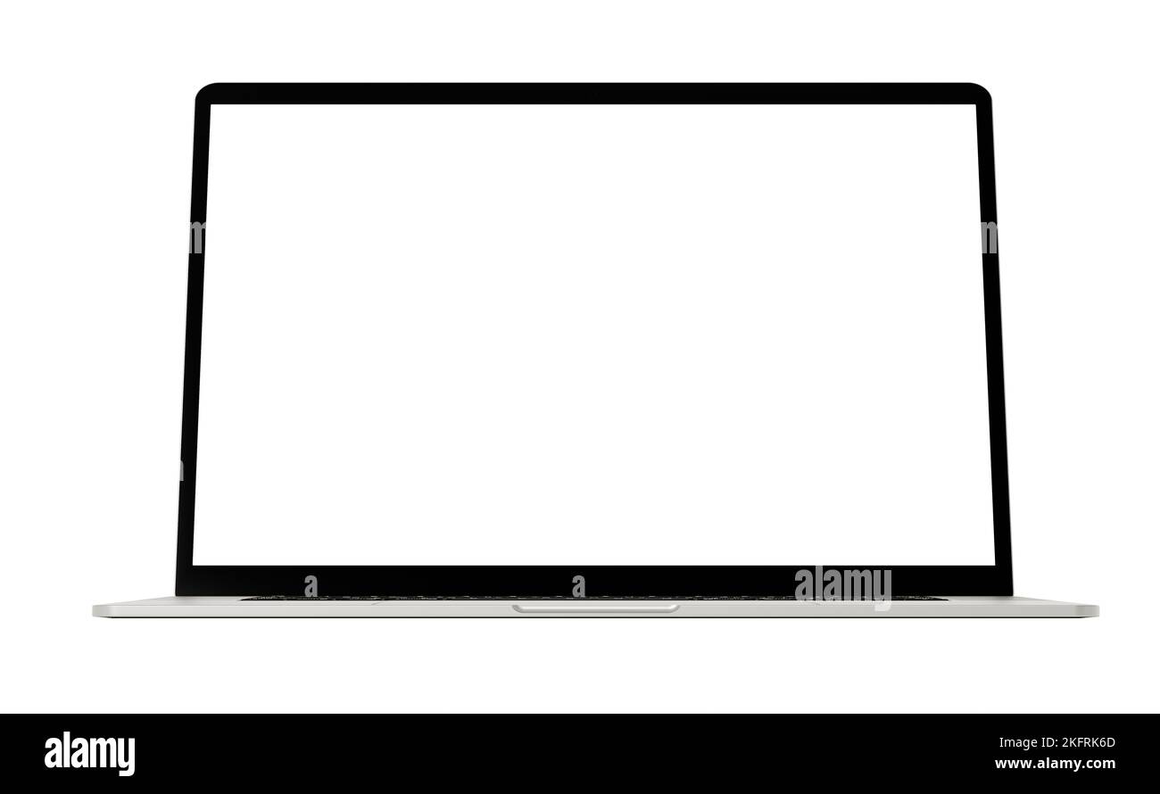 Laptop template isolated on white. Template, mockup. Laptop mockup with
