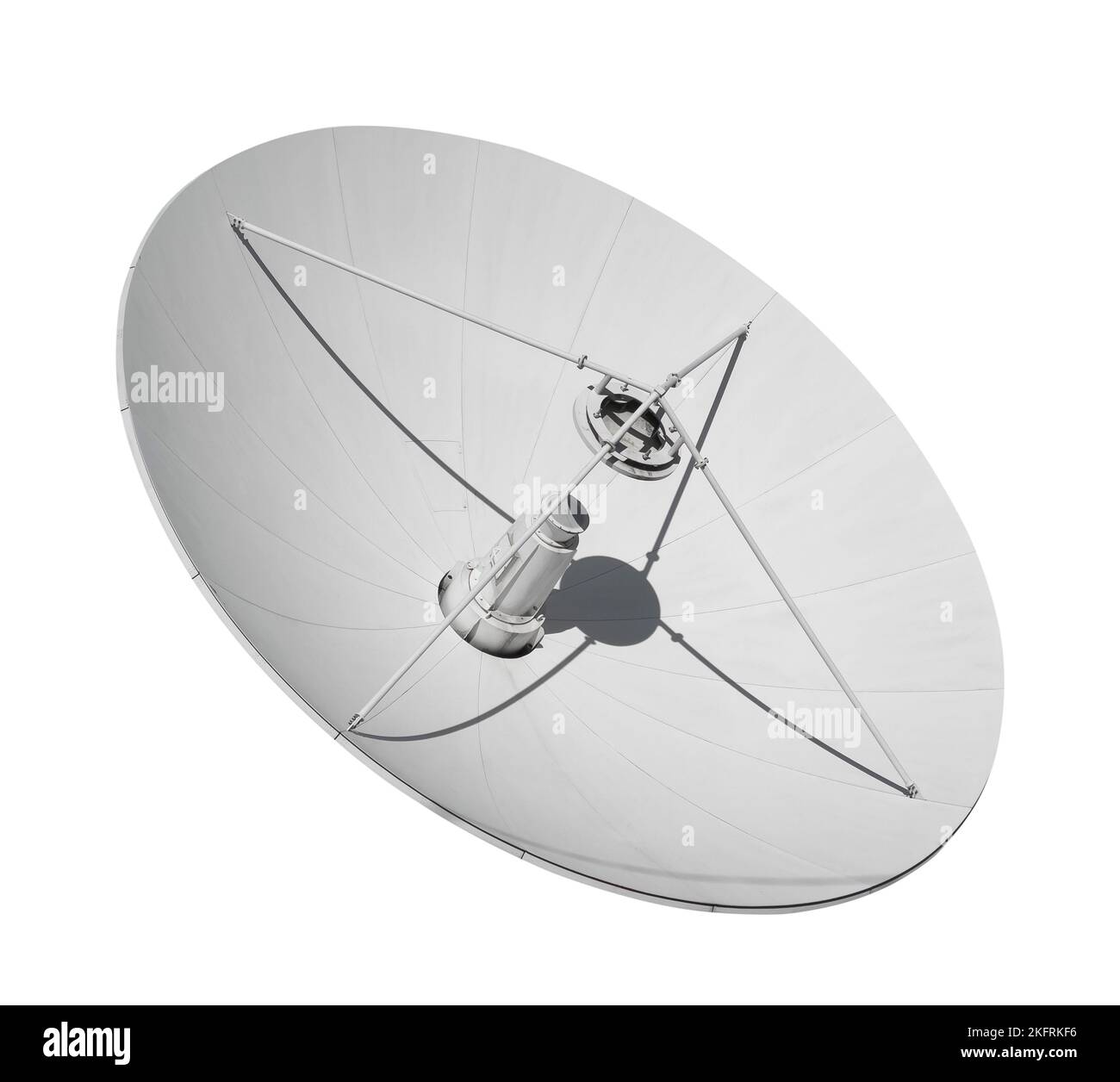 Satellite dish antenna isolated on white background. bBg mesh satellite