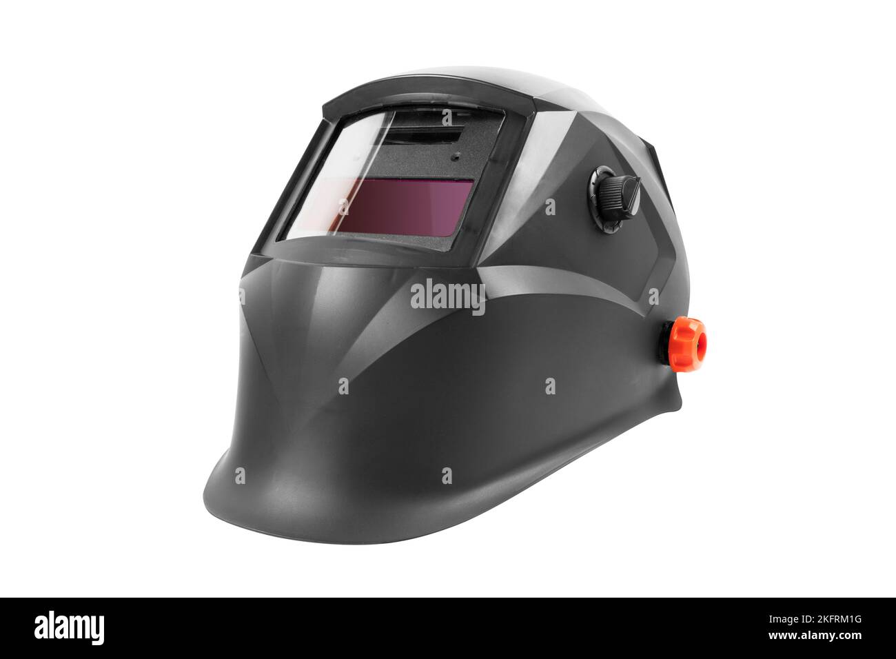 Welding mask isolated. Welding equipment isolated on white background