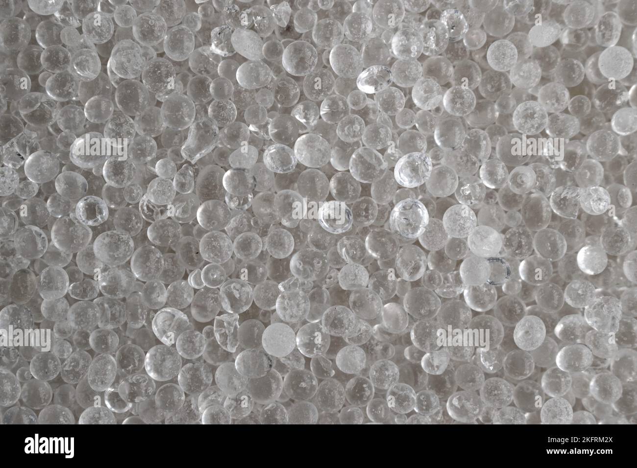 Texture of new silica gel crystals. It is a desiccant. It adsorbs and