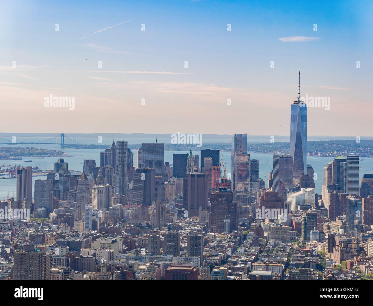 Aerial view of New York City cityscape at New York Stock Photo - Alamy