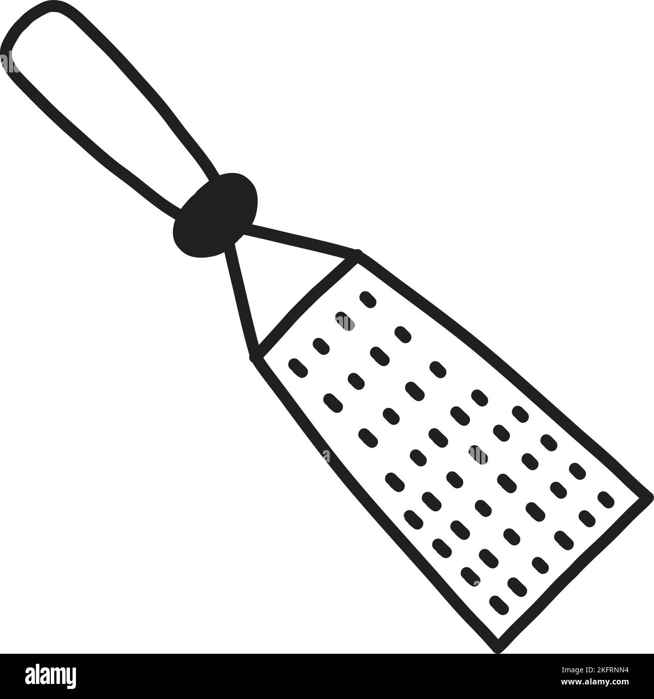 Hand Drawn cheese grater illustration isolated on background Stock