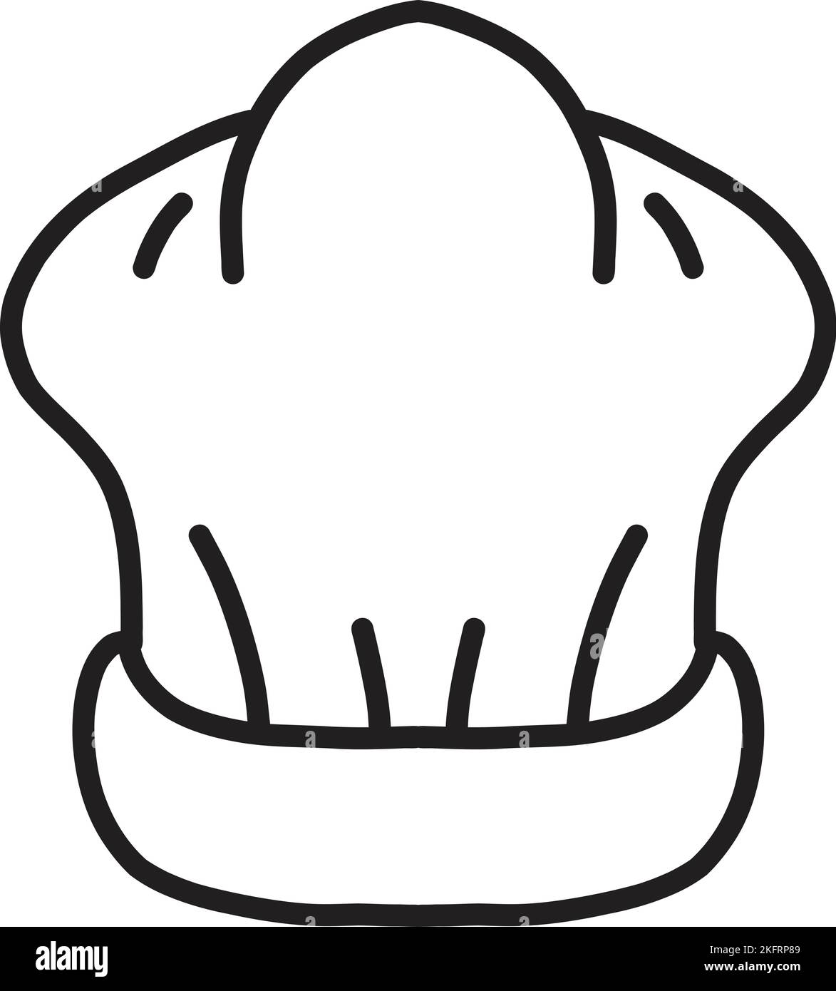 Hand Drawn chef hat illustration isolated on background Stock Vector