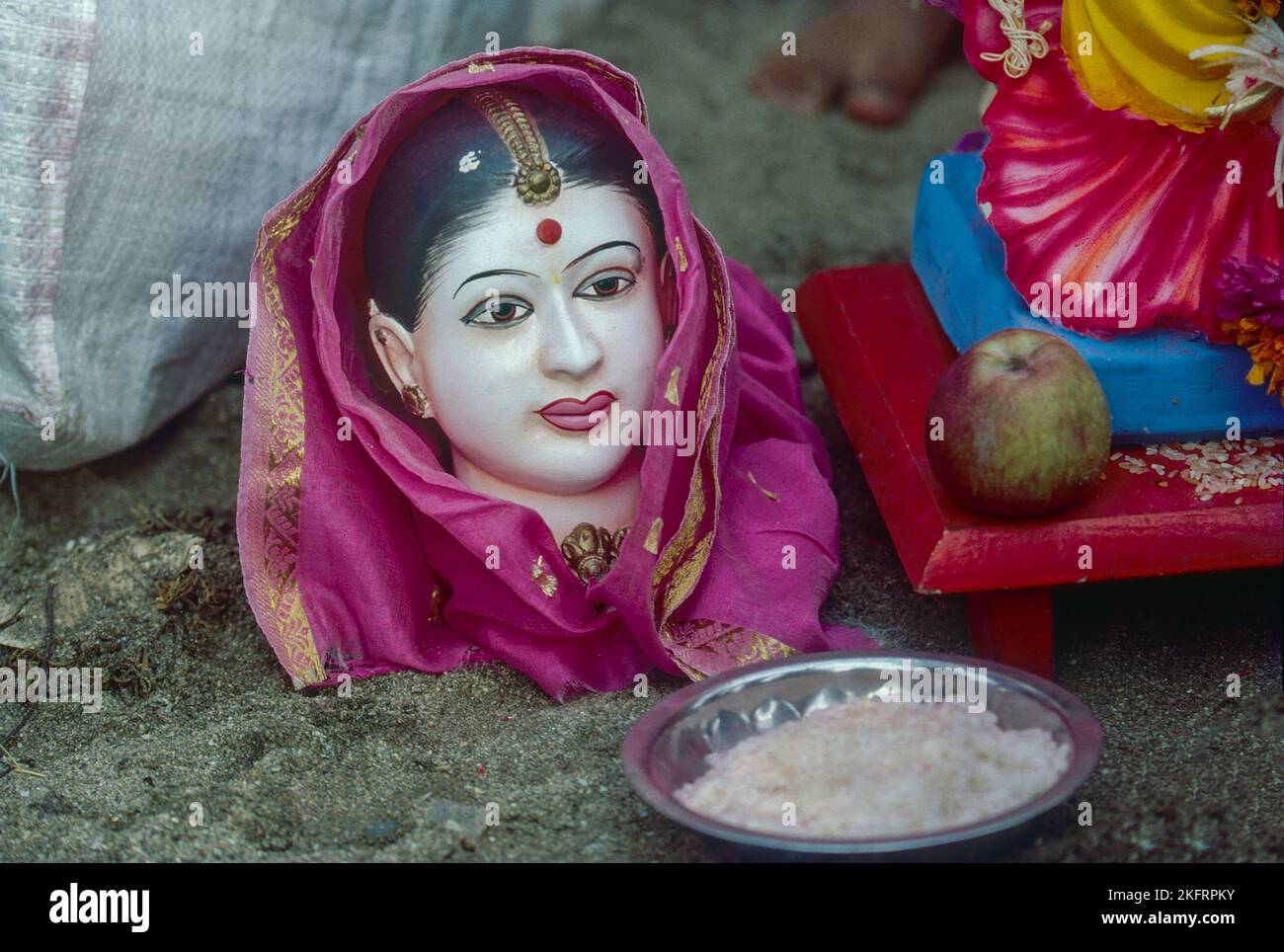 Image of Gauri at the time of Gauri Ganesh immersion Mumbai Stock ...