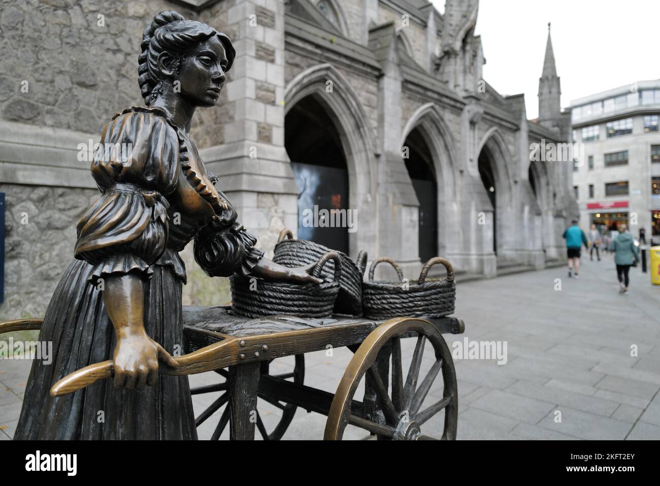 A view of the Molly Malone statue created by Jeanne Rynhart, the Irish