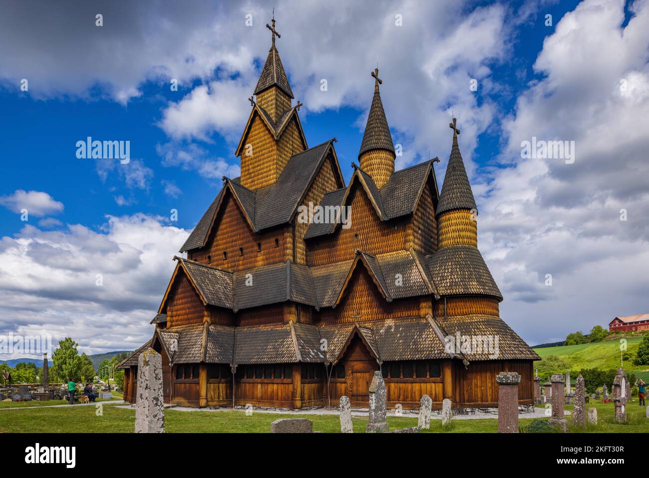 Largest Stave Church, Stavkirkja Heddal, Norway, Europe Stock Photo Alamy