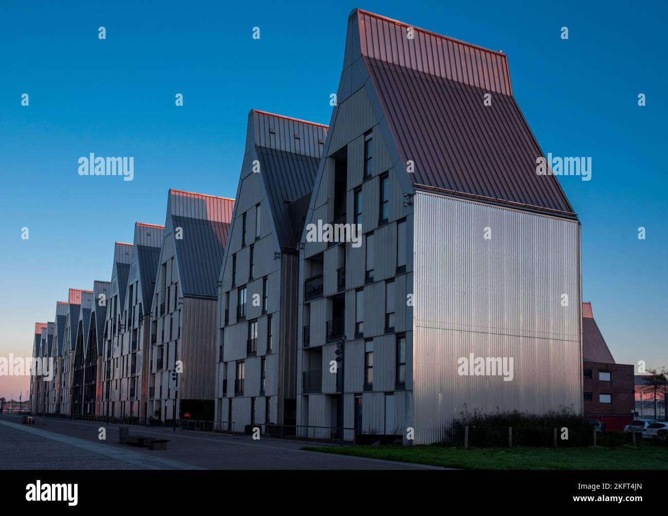 Dunkirk, France, November 14th 2022, Apartment buildings in Dunkirk