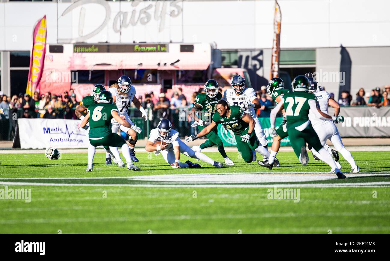 November 19 2022 Sacramento CA, U.S.A. UC Davis quarterback Miles