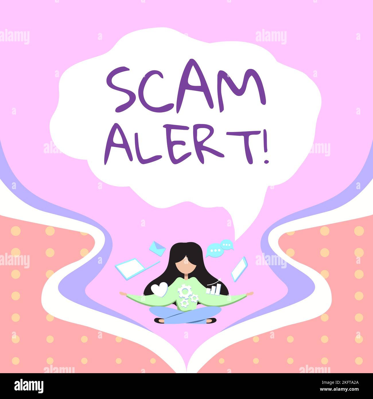 Hand writing sign Scam Alert. Business concept warning someone about ...
