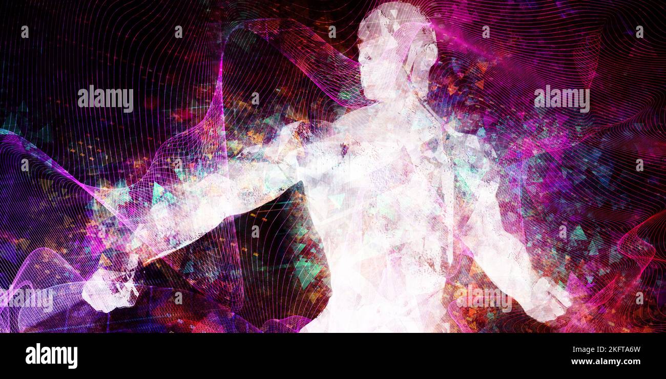 Communicating with the Afterlife and Transcending the Physical Realm Stock Photo