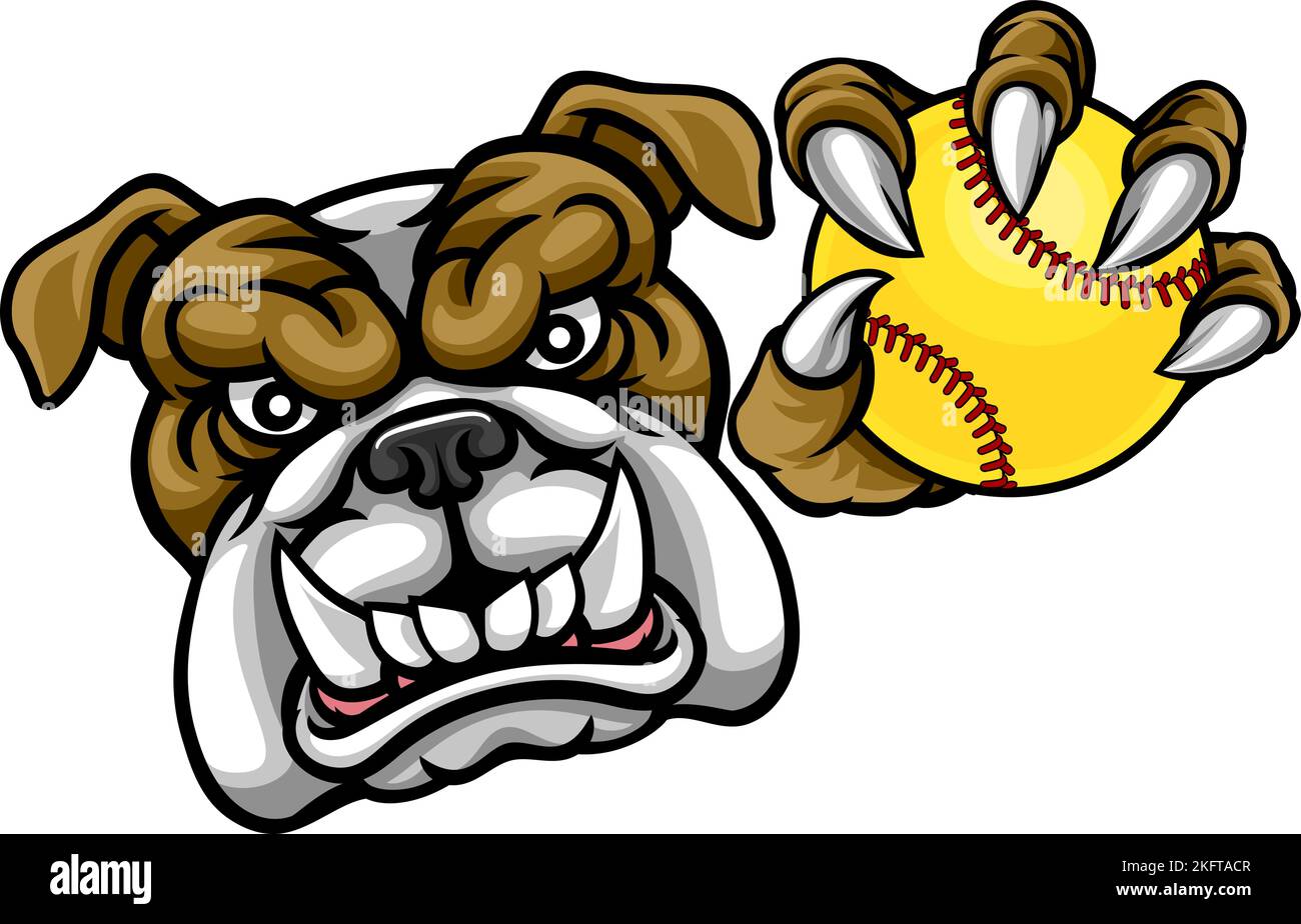 Bulldog Softball Animal Sports Team Mascot Stock Vector Image & Art Alamy