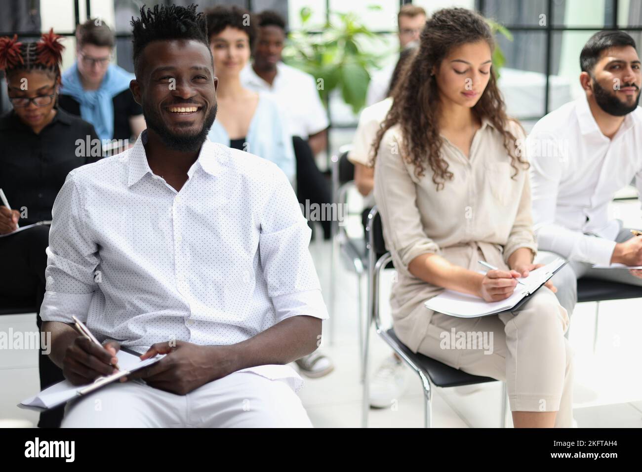 Audience at the conference hall. Business and Entrepreneurship concept. Stock Photo
