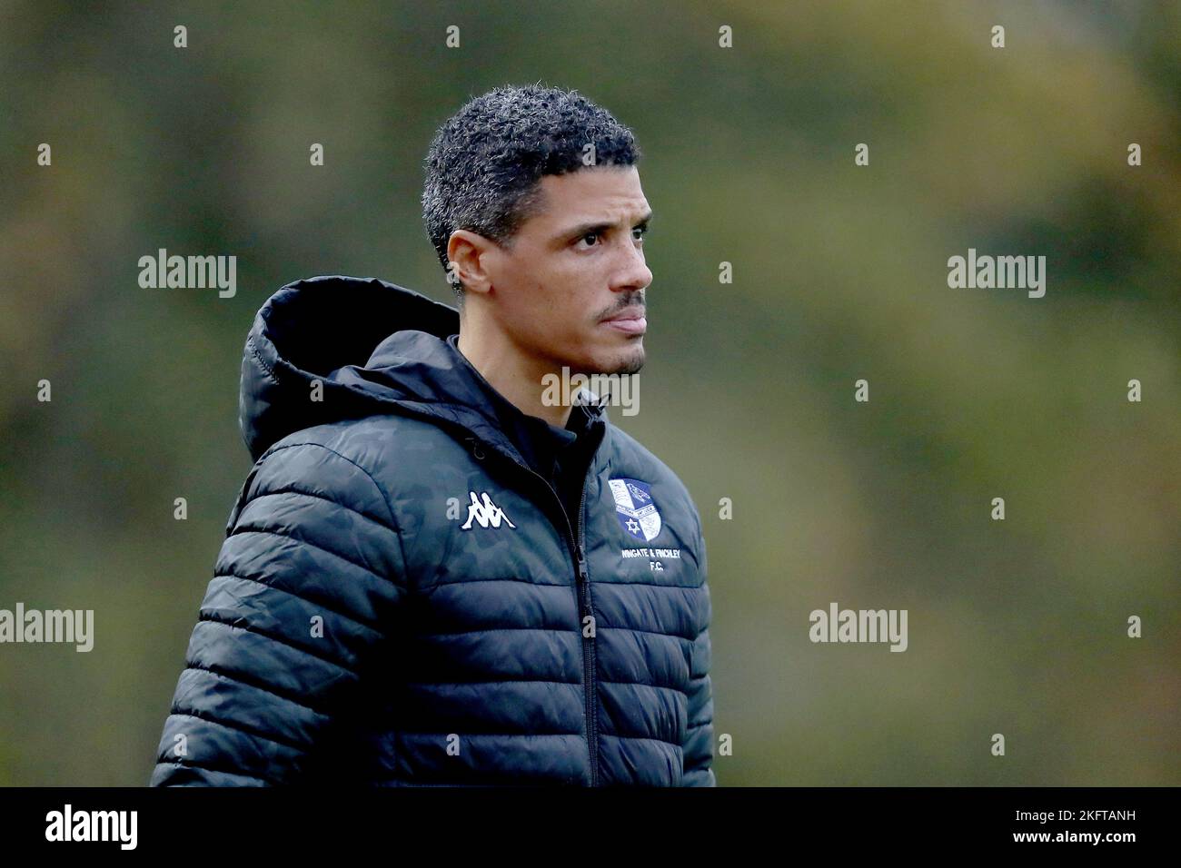 Wingate & Finchley head coach Ricky Machel during Hornchurch vs Wingate & Finchley, Pitching In Isthmian League Premier Division Football at Hornchurc Stock Photo