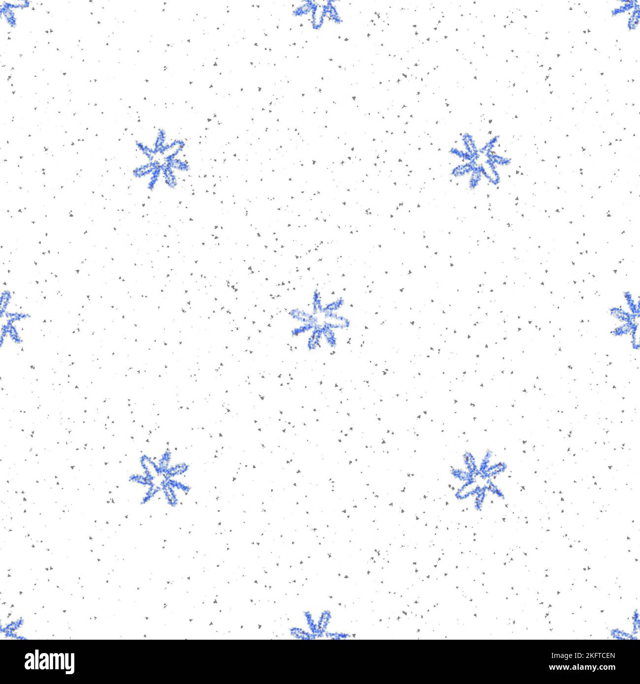 Hand Drawn Snowflakes Christmas Seamless Pattern. Subtle Flying Snow ...