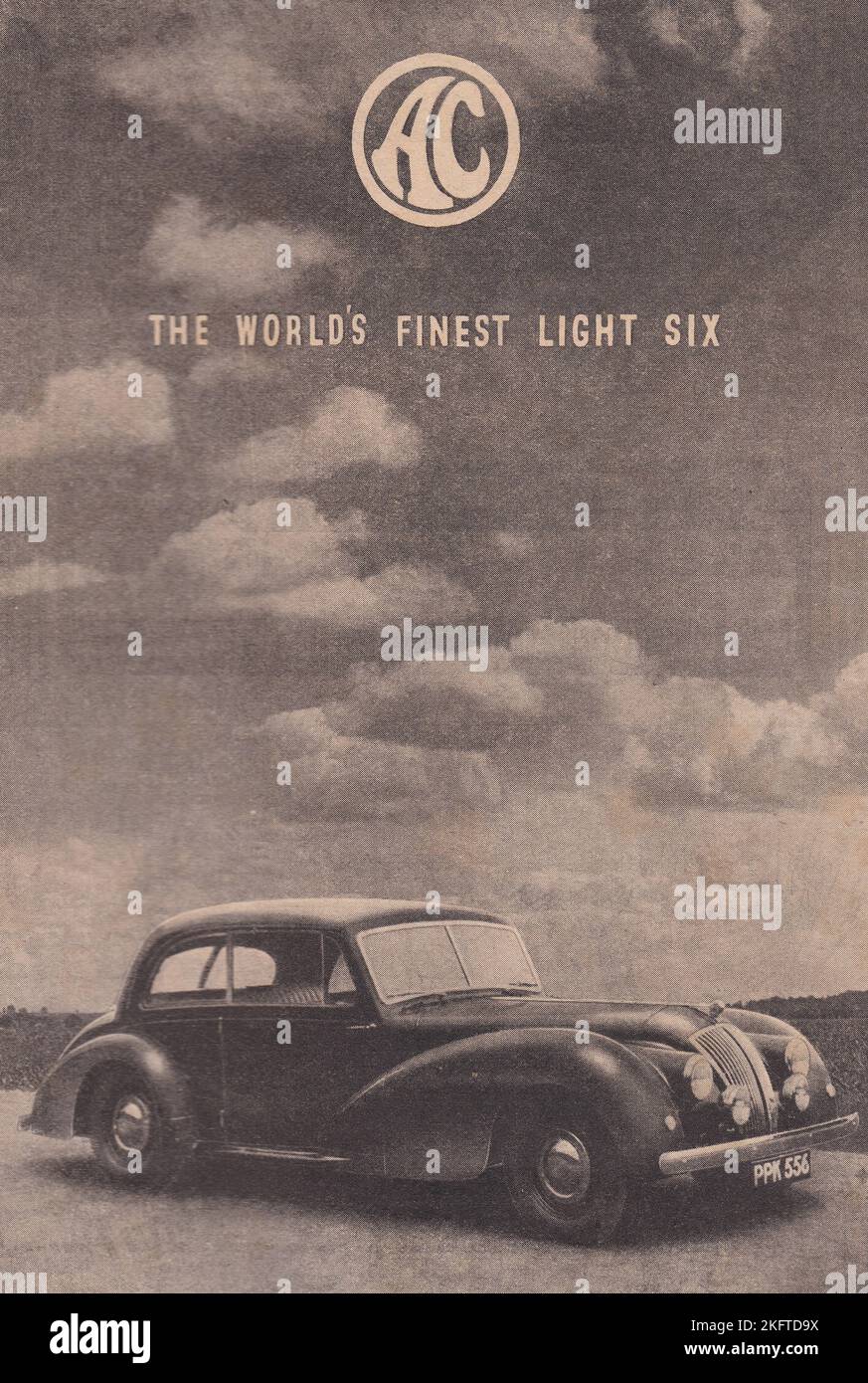 AC The World's Finest Light Six vintage advert. Stock Photo