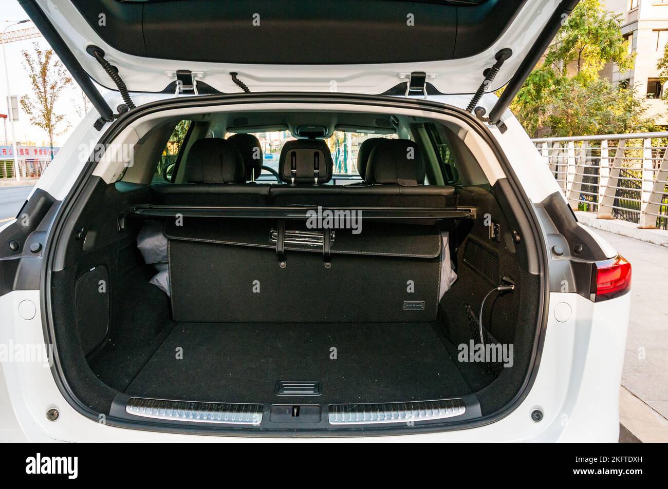 Trunk (boot) of a long range 4WD performance version of the electric