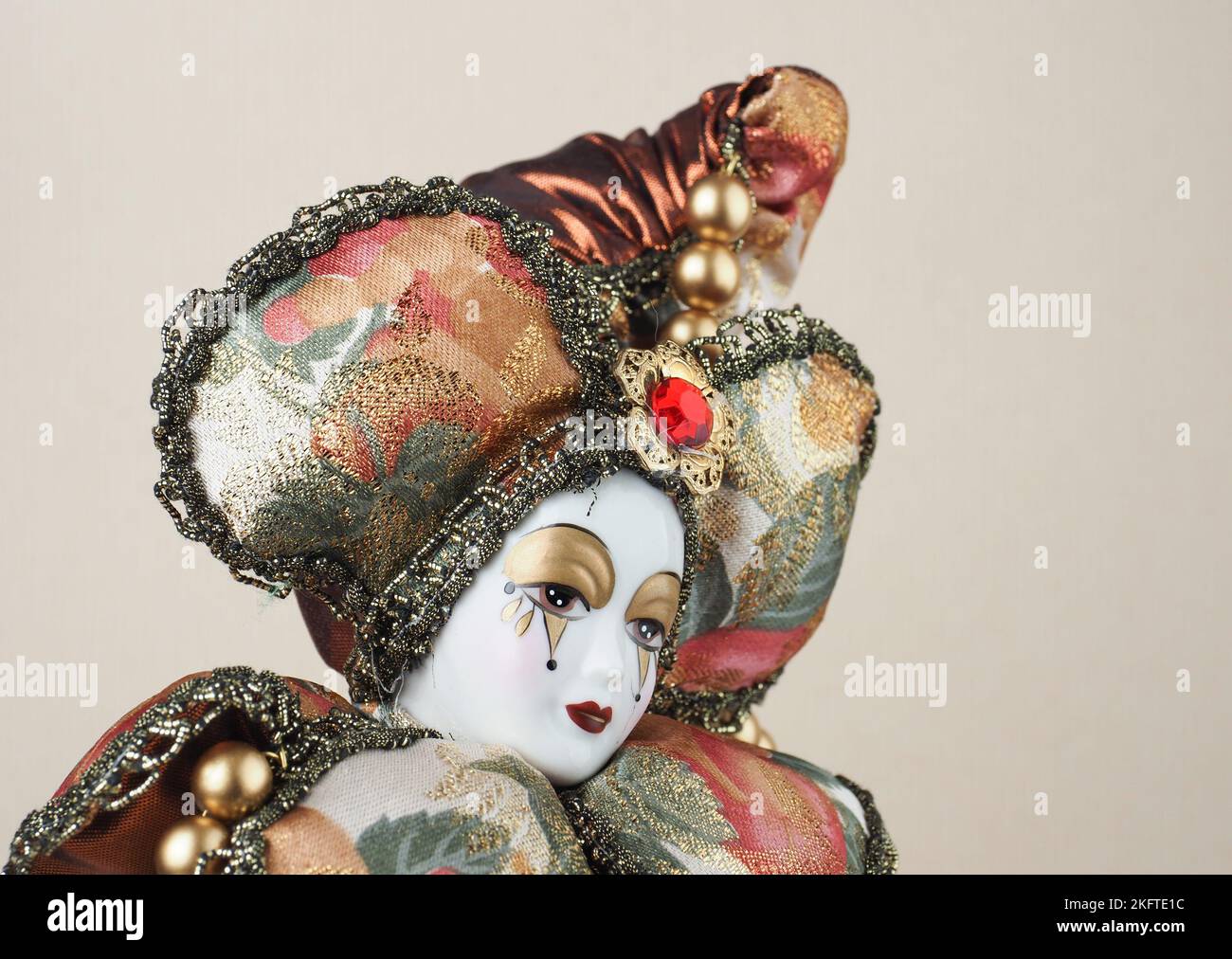 Porcelain doll depicting the hero of the Commedia Del Arte