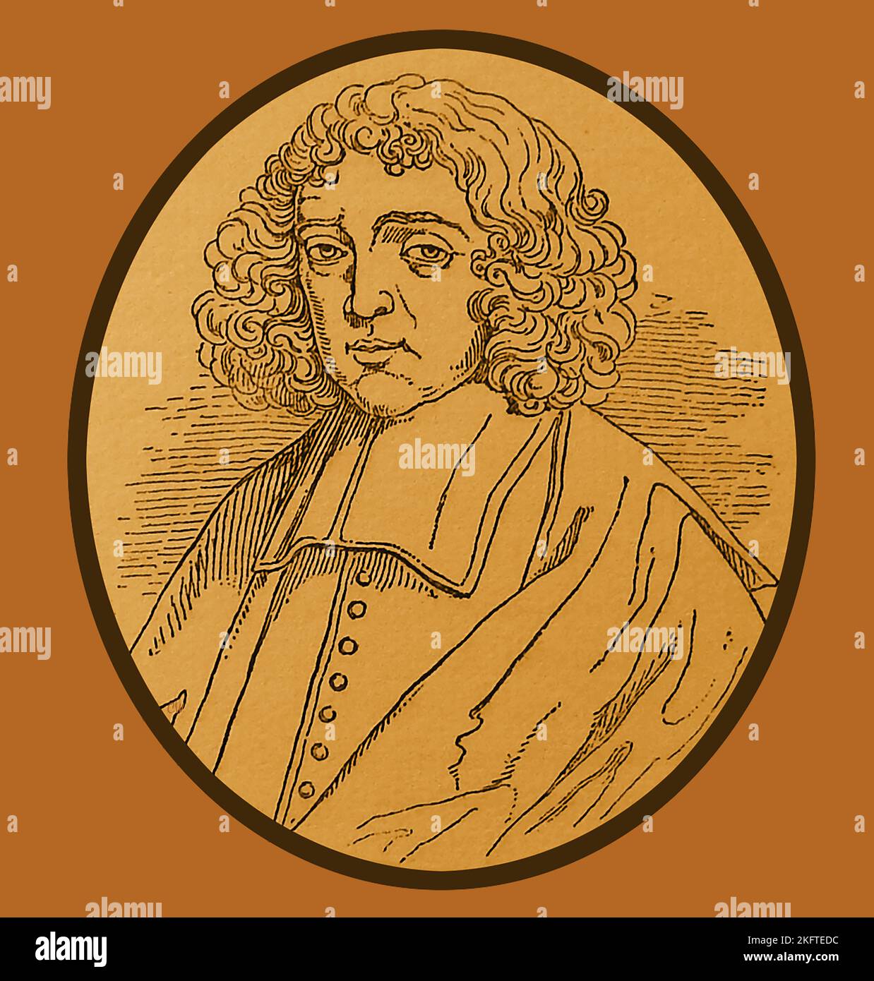 A Late 19th century engraved portrait of Benedict de Spinoza, 1632 –  1677 . (born Bento de Espinosa)  but also known as Baruch Spinoza and Benedictus de Spinoza. He was a philosopher of Portuguese  origin, who was born in Amsterdam. --- Een laat 19e eeuws gegraveerd portret van Benedictus de Spinoza, 1632 – 1677. (geboren Als Bento de Espinosa) maar ook bekend als Baruch Spinoza en Benedictus de Spinoza. Hij was een filosoof van Portugese afkomst, geboren in Amsterdam.  -- Um retrato gravado no final do século XIX de Bento de Spinoza, 1632 - 1677 .  -- ברוך שפינוזה Stock Photo