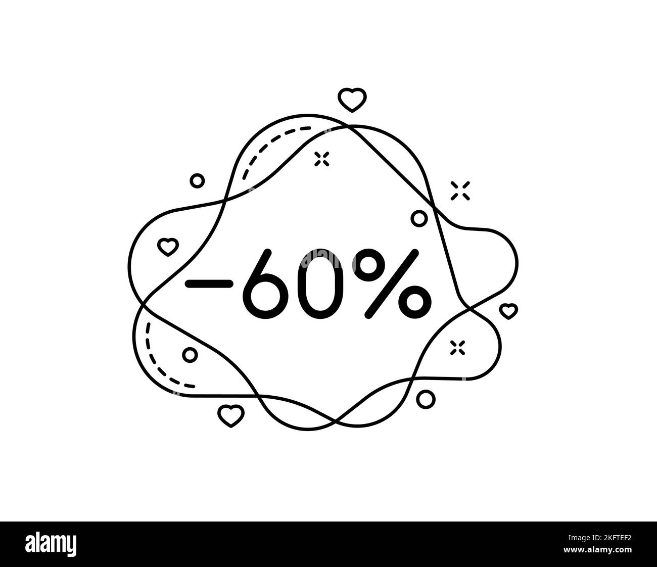 Black Bubble Shape Discount Minus 60 Percent Stock Vector Image Art