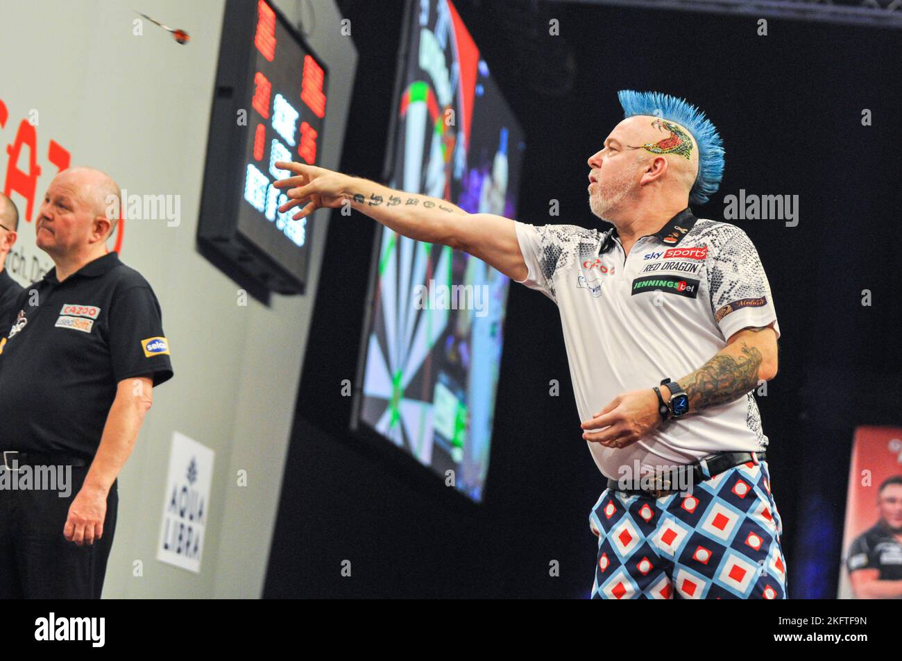 WOLVERHAMPTON, ENGLAND NOVEMBER 12 Peter Wright of Scotland during
