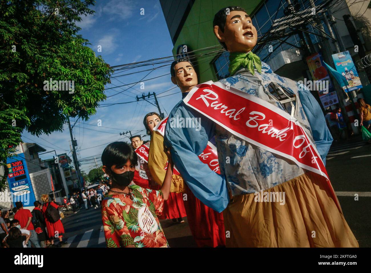 Angono, Rizal, November 20, 2022. Papiermache statues walk through the