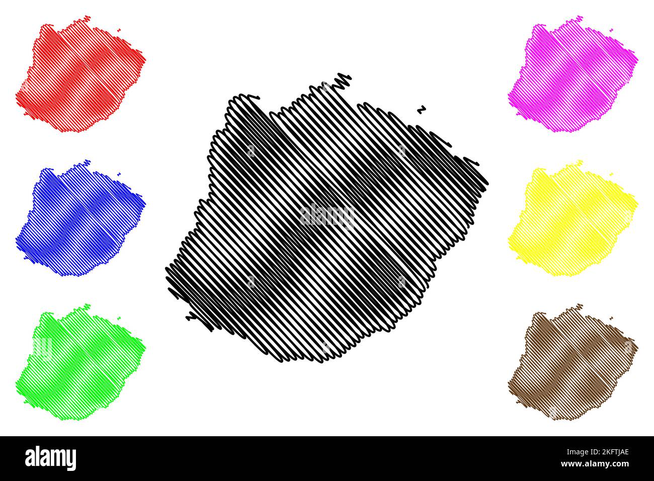 Floreana island Republic of Ecuador - Floreana Island Republic Of Ecuador Pacific Ocean Latin Or South America Galapagos Islands Archipielago De Colon Map Vector Illustration Scribb 2KFTJAE 