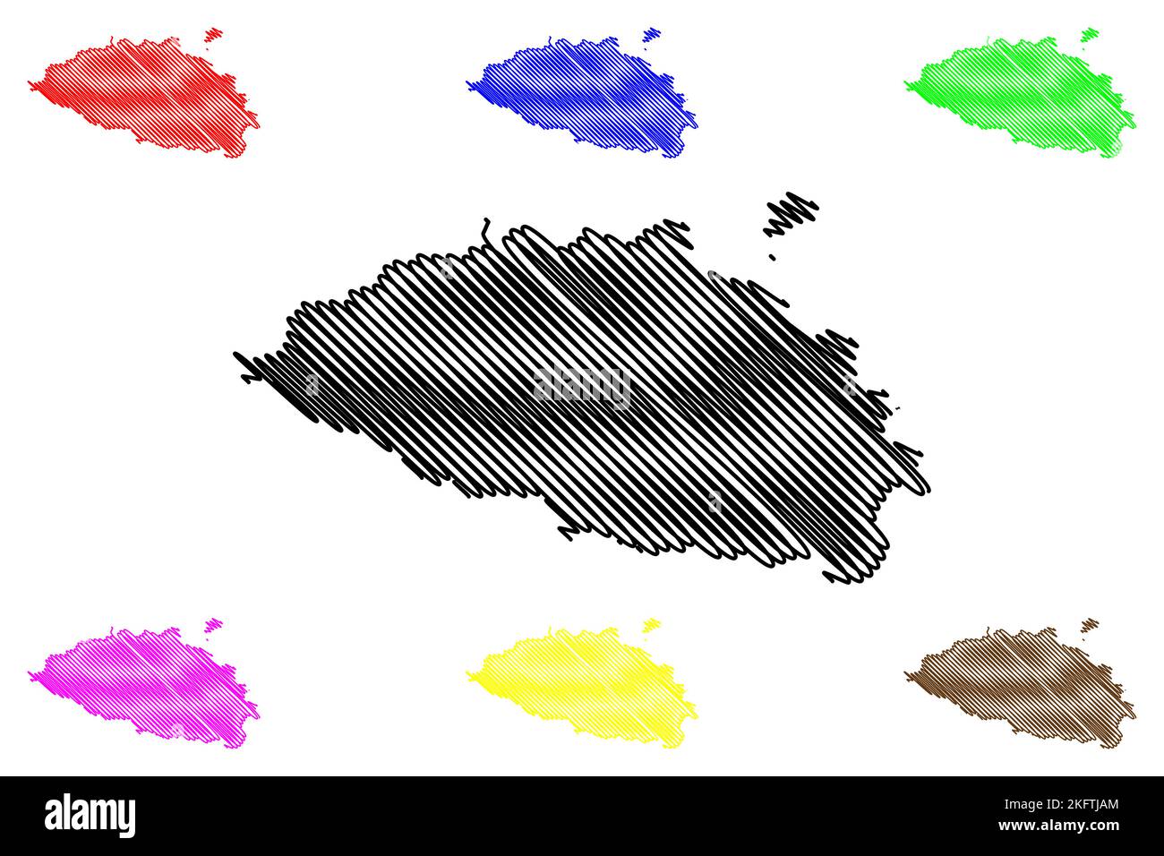 Espanola and Gardner island Republic - Espanola And Gardner Island Republic Of Ecuador Pacific Ocean Latin Or South America Galapagos Islands Archipielago De Colon Map Vector Illustra 2KFTJAM 