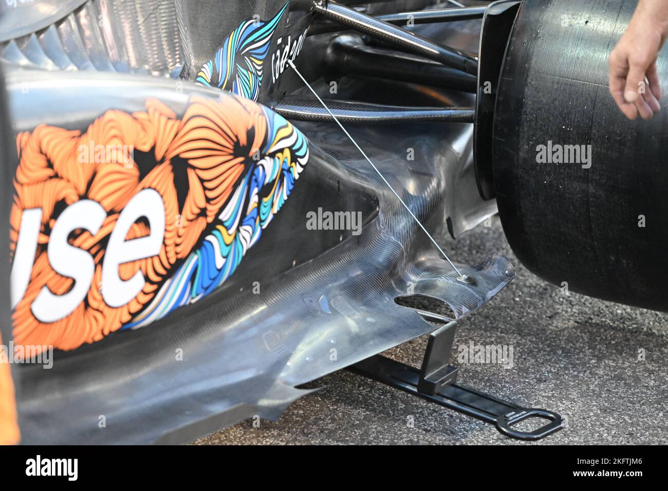 ABU DHABI, 19/11/2022, McLaren F1 Team MCL36, mechanical detail of the ...
