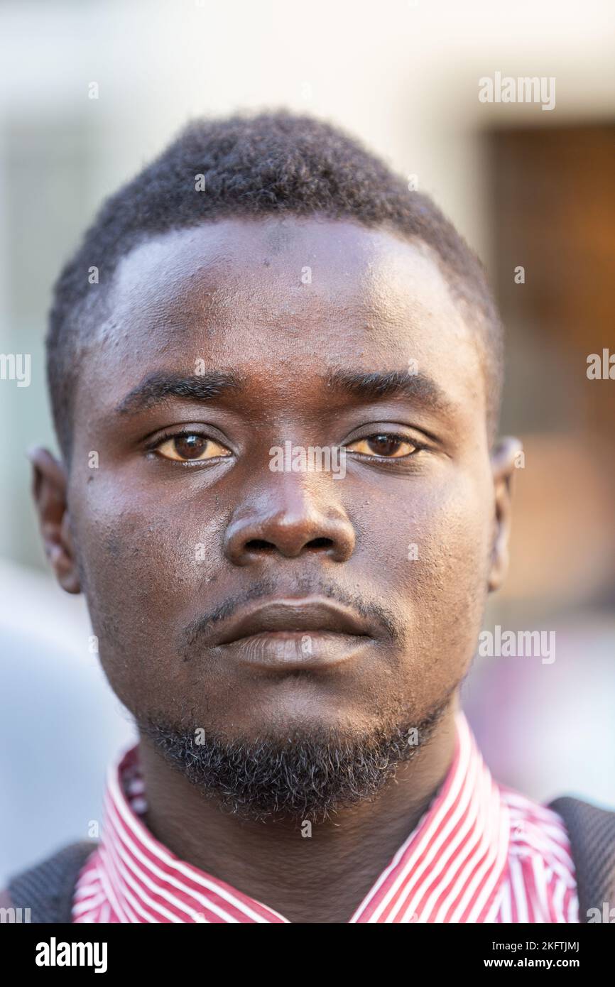 Sudanese migrant. Brussels. Stock Photo