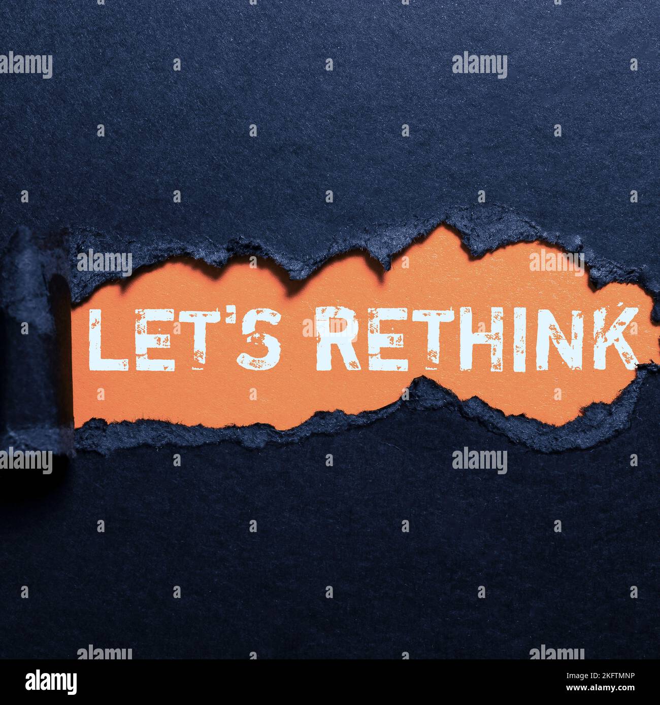 Let's Rethink Hand writing sign Let's Rethink. Business concept an Afterthought To ...