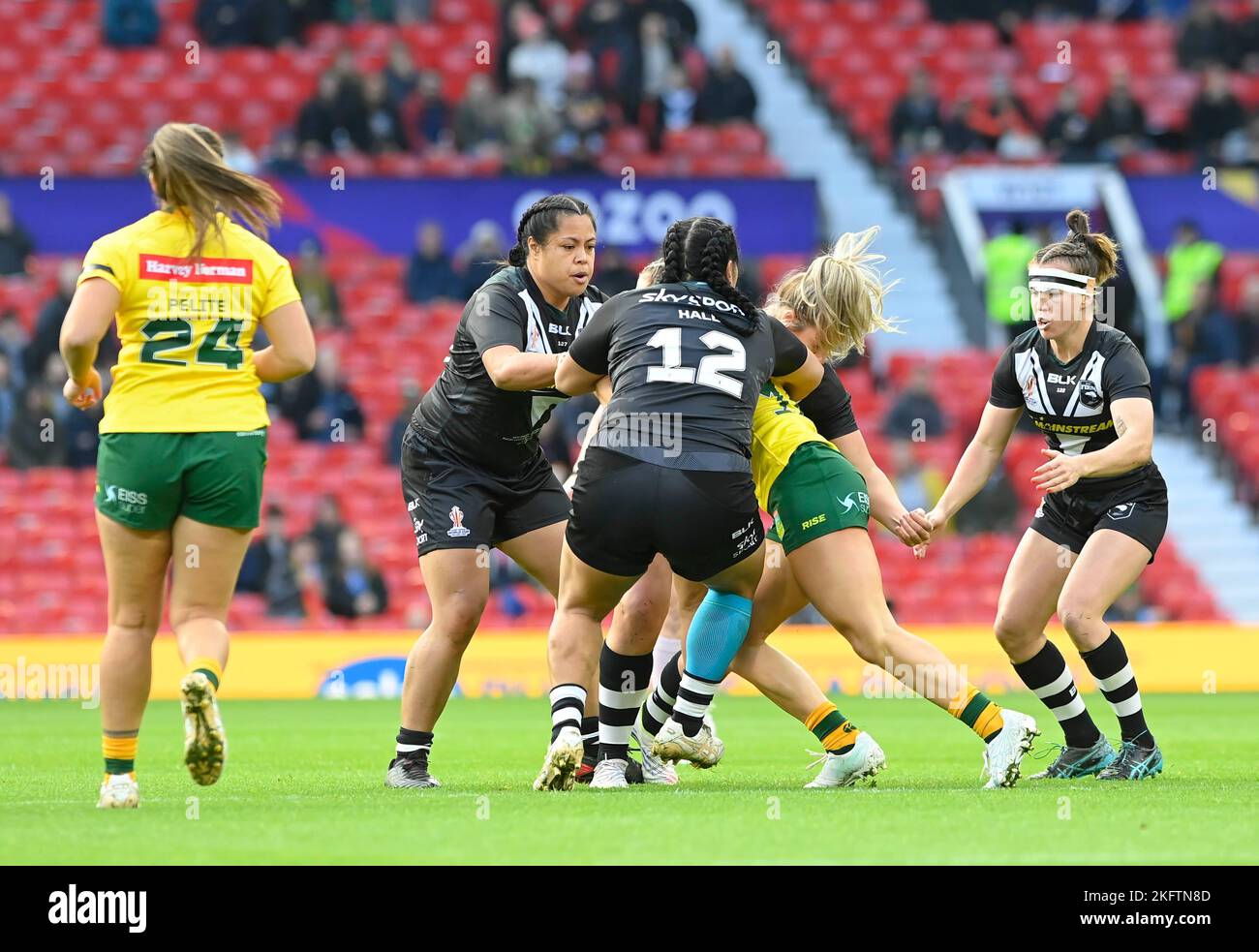Manchester ENGLAND NOVEMBER 19. Amber Hall of New Zealand in action