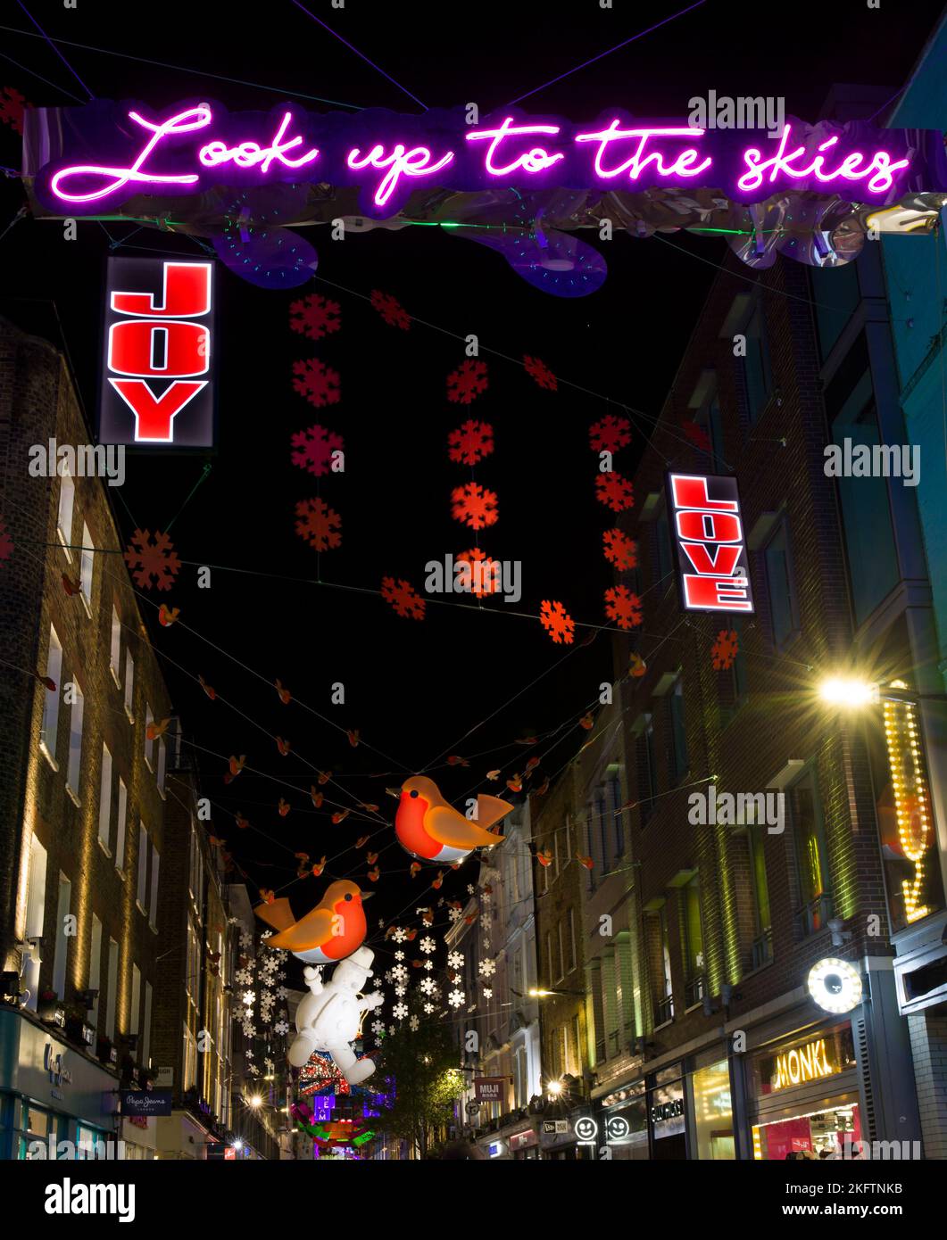 Christmas Lights Illuminations Carnaby Street West End London Stock Photo Alamy